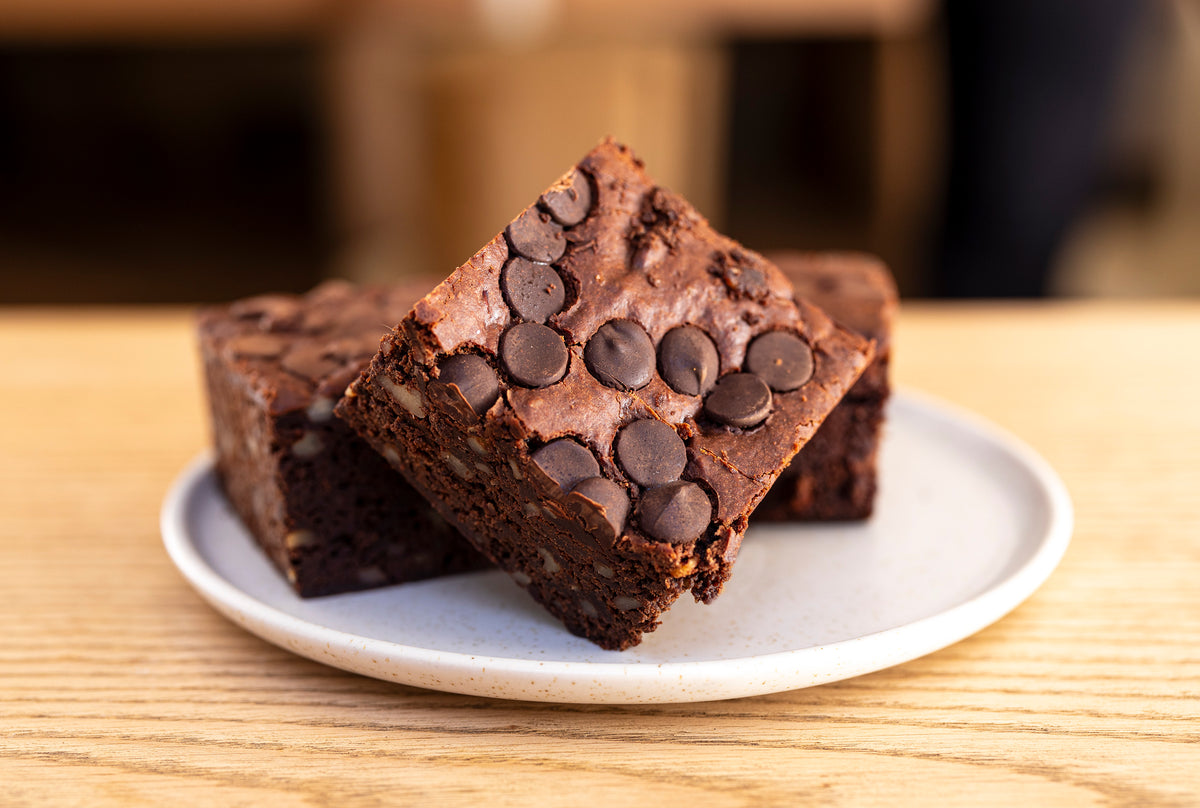 Fudge brownies de La Macaria, detalle